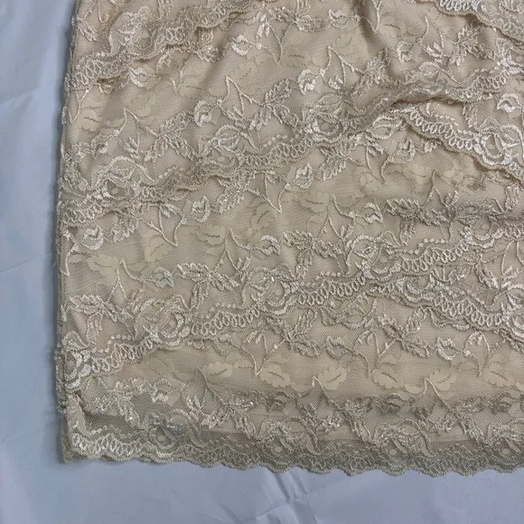Vintage Beaded Cream Lace Dress - Picture 12 of 12